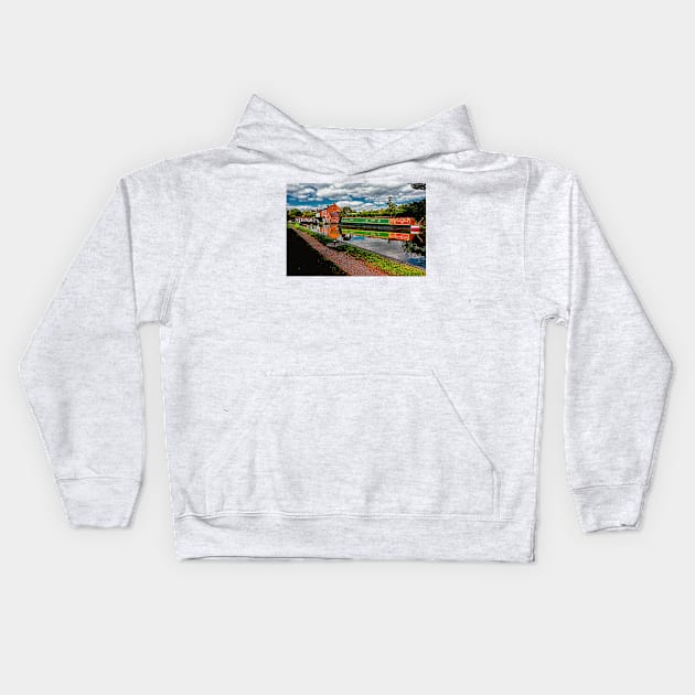 Braunston Lock No3 Northamptonshire Kids Hoodie by avrilharris